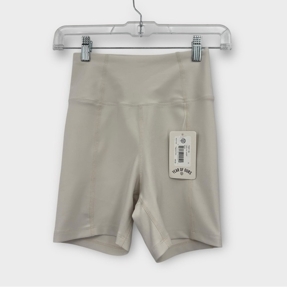 Year of Ours Pants - Year of Ours High Rise Bike Short 5.5” In Bone Women’s Size S NWT